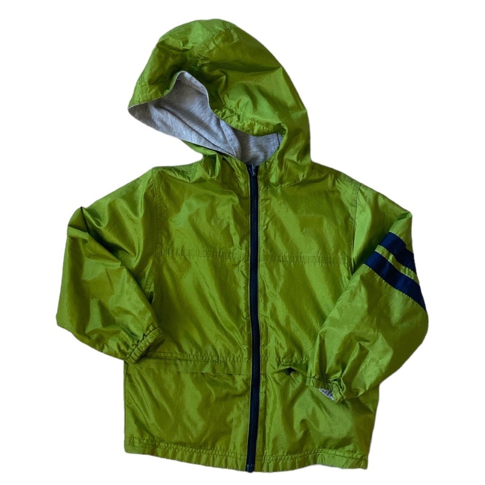 VINTAGE Y2K Jacket Windbreaker Hoodie Reversible Green Zip Track